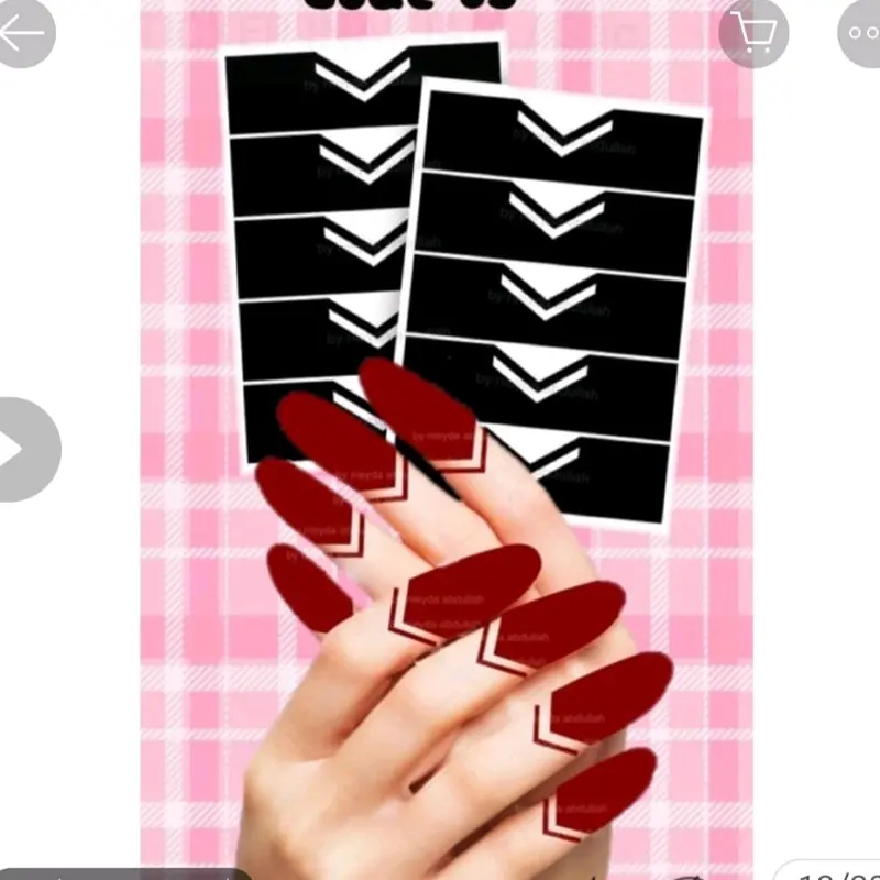 CETAKAN HENNA JARI PENGANTIN / CETAKAN INAI WEDDING MELAYU NAIL ART Hena Kering 2