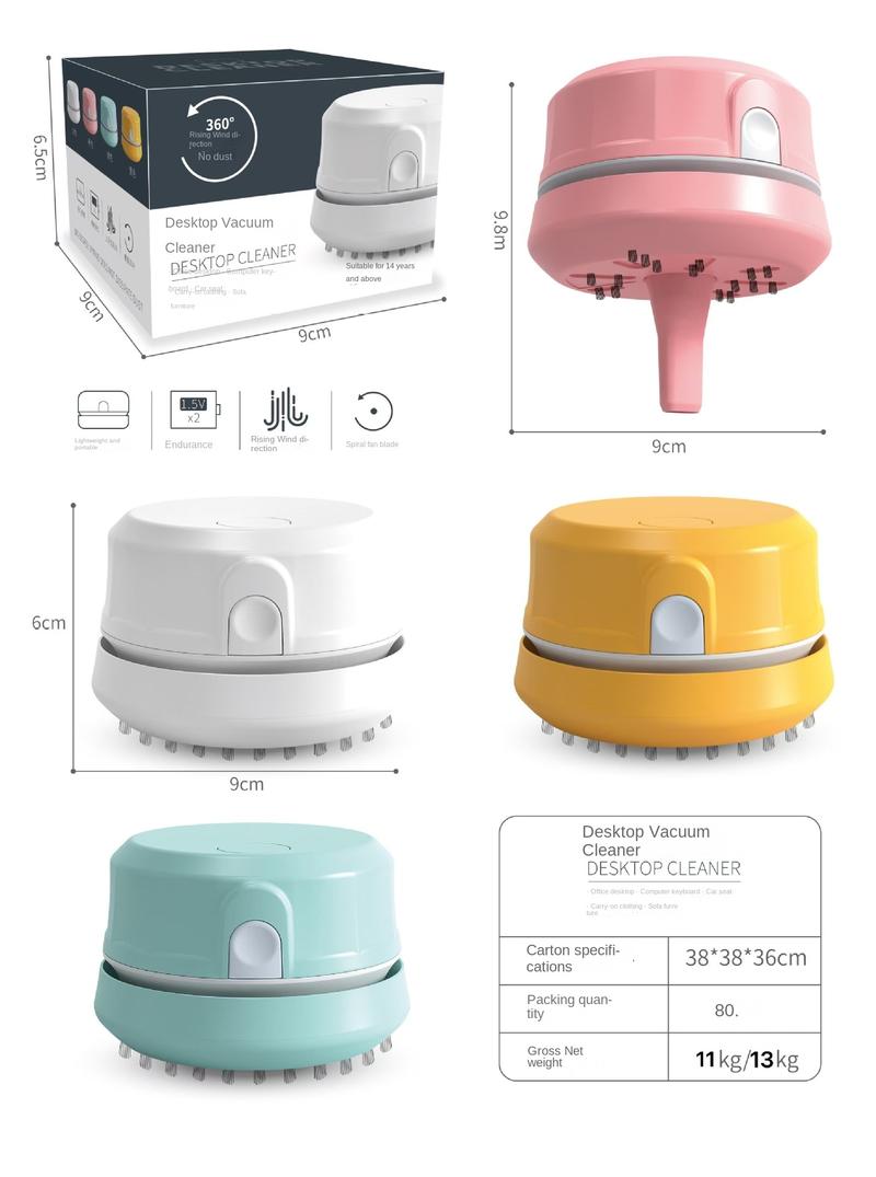 Product Introduction of Cross-Border Hot Mini Desktop Vacuum Cleaner Office Desk Cleaner Student Supplies Eraser Shavings Keyboard Sofa Handheld Vacuum Cleaner 0