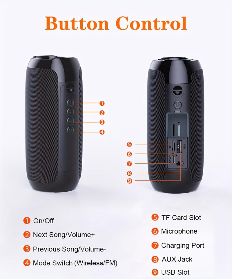 Product Introduction of Wireless Audio Subwoofer, Plug-in Card, U Disk 3D Surround Outdoor Portable Speaker Bluetooth Speaker 9