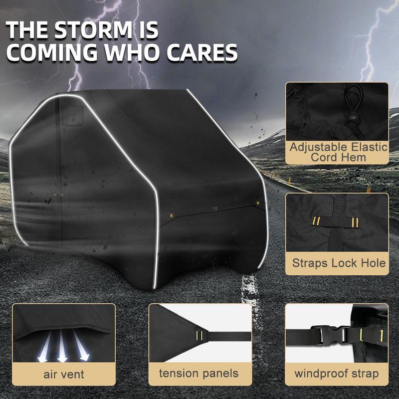 Product Introduction of Waterproof Car Cover, Car Cover with Reflective Strip, Windproof Design Car Cover for All Weather Protection, Universal Car Accessories for Size 125Lx58Wx71H Inch 3