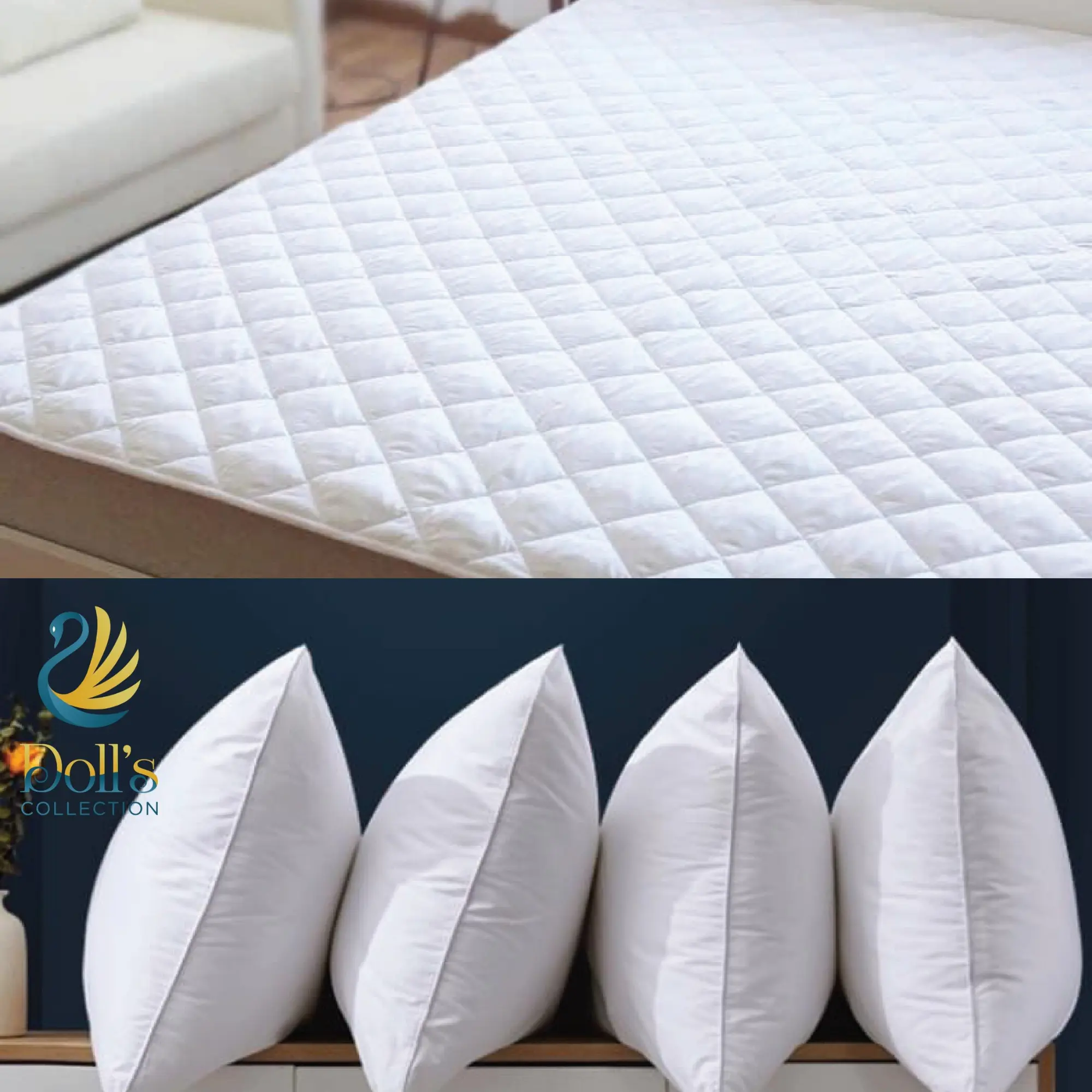 [Quà tặng] Combo 1 Tấm bảo vệ nệm + 2 ruột gối đầu