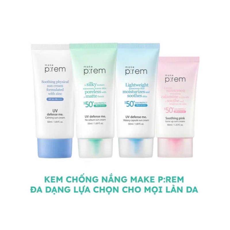 [Mần Đẹp] Make P:rem Kem chống nắng Make P:rem theo từng da 50ml