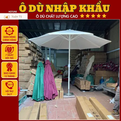 Ô Chính tâm 3mx3m.hàng nhập khẩu CAO CẤP. Khung sơn tĩnh điện chống rỉ, vải polyester chống thấm, chân đế inox. Bảo hành khung lên tới 2 năm