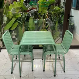 Ghế cafe sóng sắt sơn tĩnh điện quán cafe, nhà hàng, chịu nắng mưa