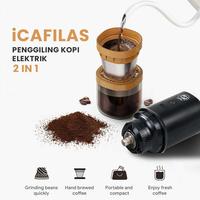 Gambar iCafilas Alat Penggiling Kopi Elektrik Coffee Grinder 2in1 Dripper - FK13 - Hitam dari Usea Official Store Kota Administrasi Jakarta Barat 2 Tokopedia