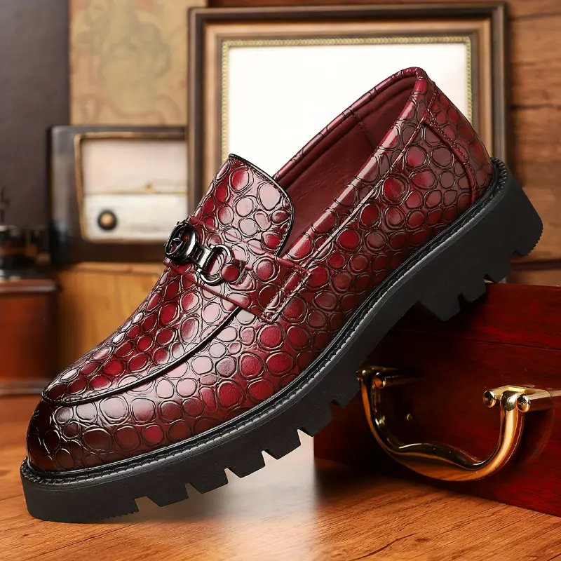 Men'S Classic Loafers - 36056, Casual Trendy Slip-On Shoes, All-Season Faux Upper & Lining, Rubber Sole, Round Toe, Low Top, Versatile for Daily, Vacation, Party Wear 4
