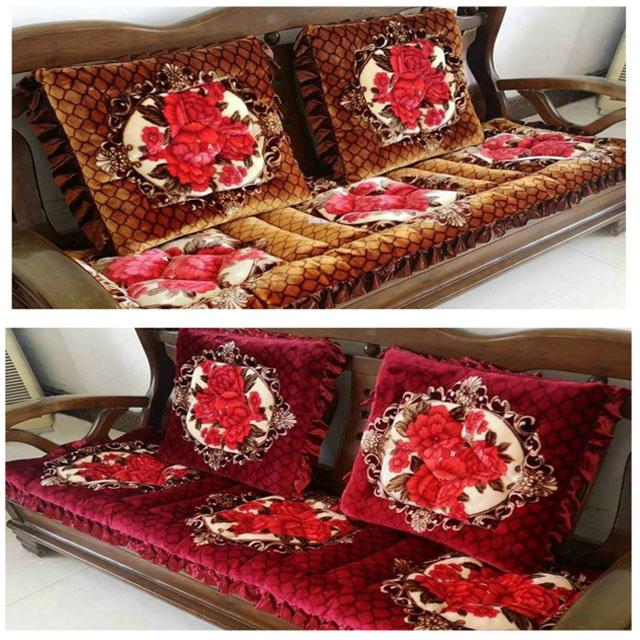 Bộ 3 Đệm Lót Ghế Sofa Ghế Gỗ Cao Cấp Sang Trọng - Đệm Ghế Thảm Trải Ghế Gỗ