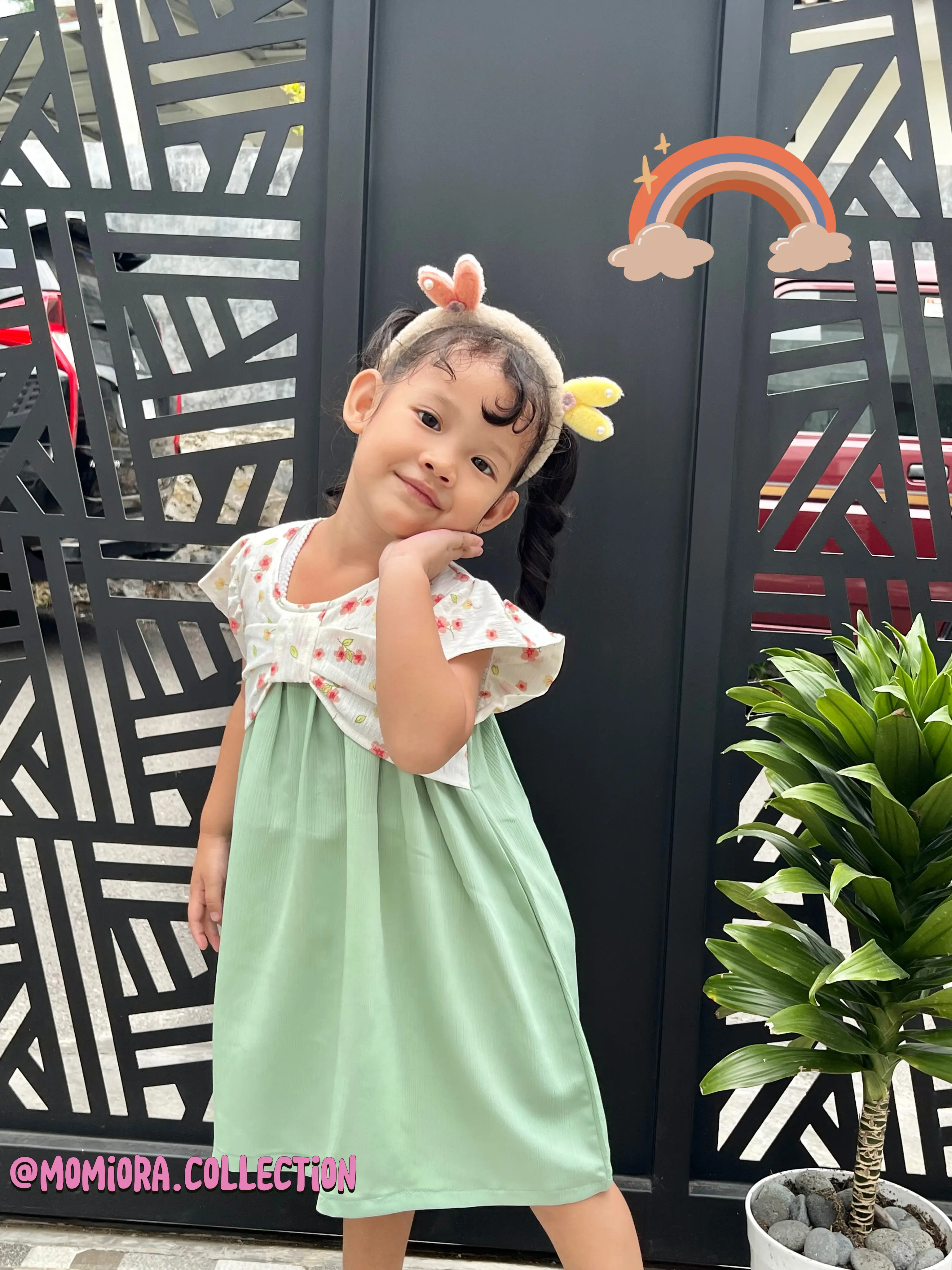 Dress Haura anak perempuan usia 1-4 tahun Cewek Nyaman Balita Kancing Bayi
