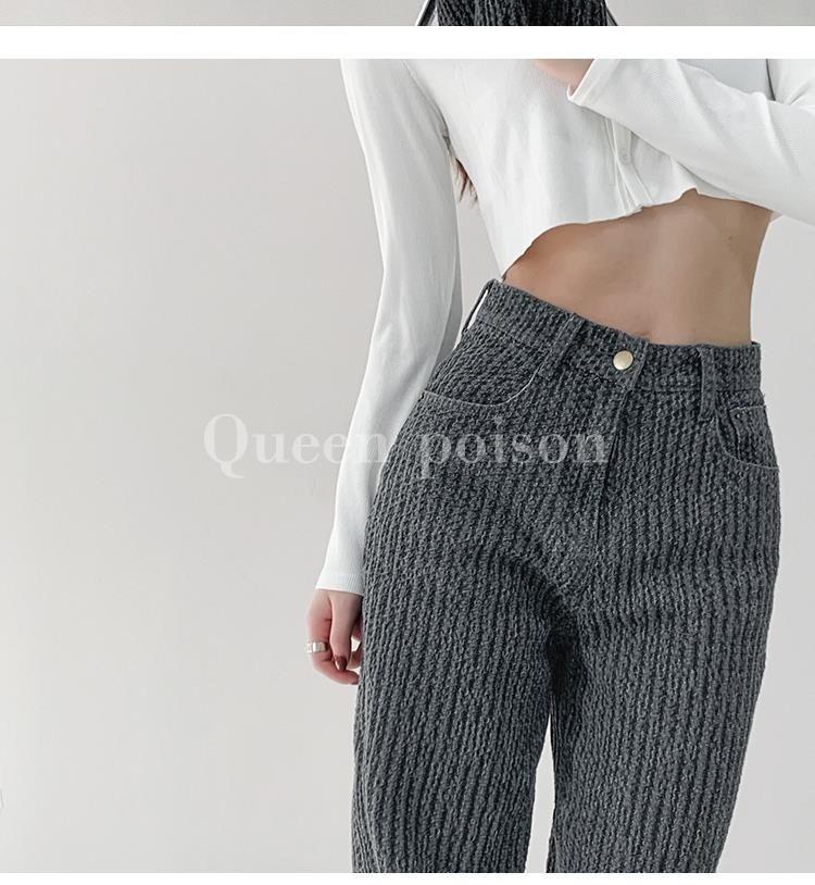 Product Introduction of Quần Dài Jean Cảm Giác Không Khí, Dệt Cổ Điển, Dành Cho Phụ Nữ, Dáng Rộng, Kiểu thụng Thẳng, Quần quét đất Nhà, Bó Sát, Cạp Cao, Phong Cách Thường Ngày Quần Ống Rộng, Ý Tưởng Quà Tặng Tuyệt Vời Women 28