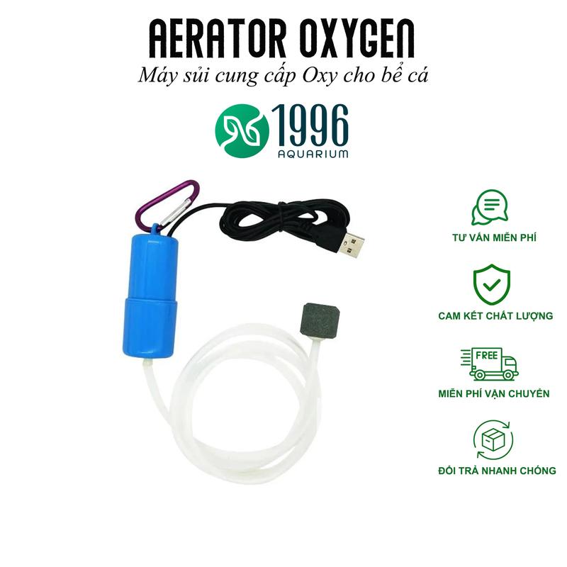 Sủi Oxy USB siêu êm cho bể cá - bảo hành lỗi 1 đổi 1 trong 30 ngày ( Tặng kèm đá sủi mịn và dây sủi)