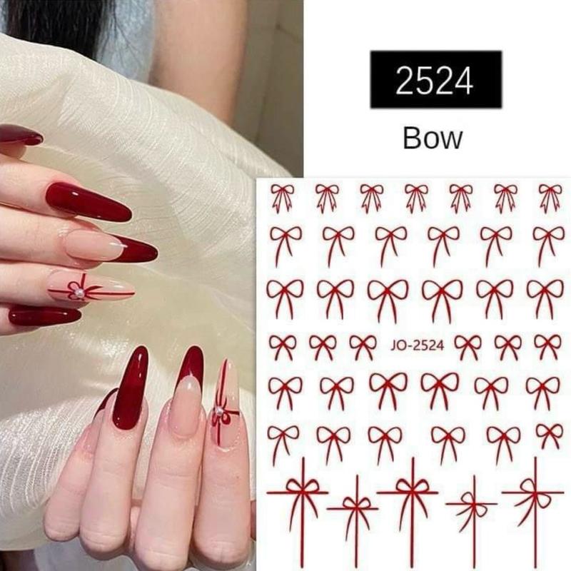 Stick hình nơ dán móng, Stick nơ trang trí móng làm nail