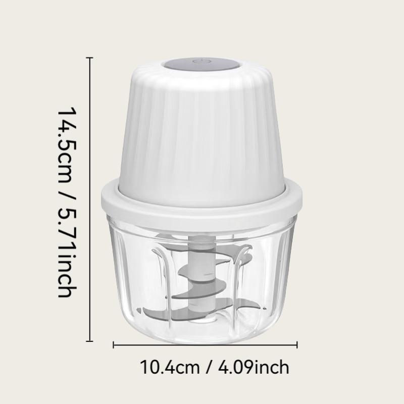 Product Introduction of Mini Food Processor, USB Rechargeable Electric Food Chopper, Household Kitchen Appliances for Vegetable, Fruit, Meat, Onion, Garlic, Ginger 1