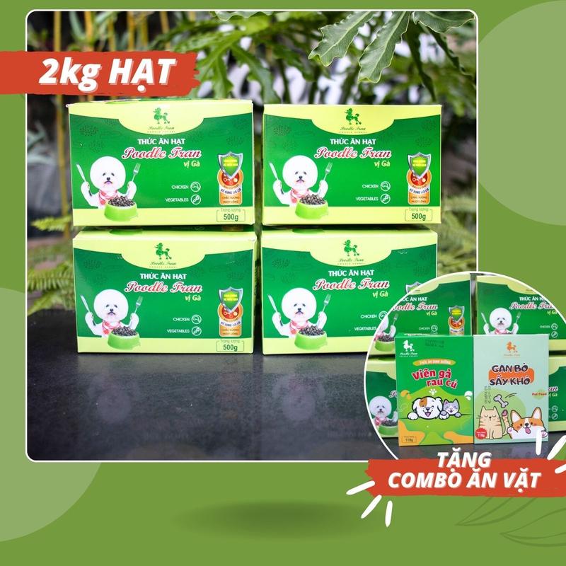 ( Mua Hạt Tặng Combo Ăn Vặt )Combo 2kg Hạt Poodle Trần ( Thức Ăn Dinh Dưỡng Cho Chó Giúp Chó Đep Da , Mượt Lông Tăng Cường Sức Đề Kháng )
