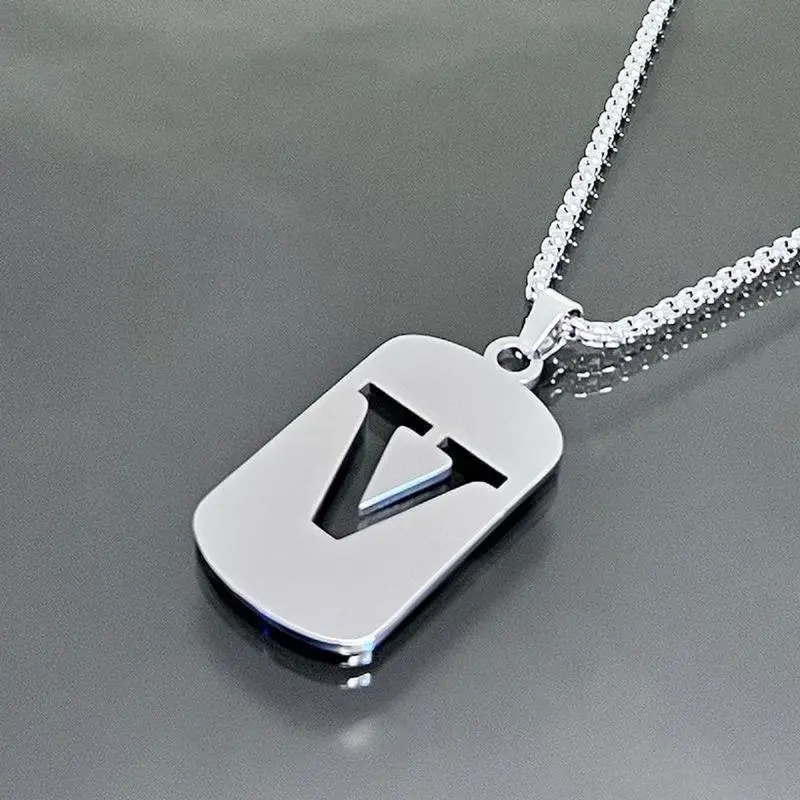 Vòng cổ f mặt dây chuyền chữ cái 26 ký tự làm từ titan thép không gỉ thời trang A B C D E F G H Y K L M - Hộp giấy đựng trang sức dây chuyền, lắc tay, nhẫn, bông tai đa dạng màu sắc sặc sỡ đa dạng kích cỡ 5