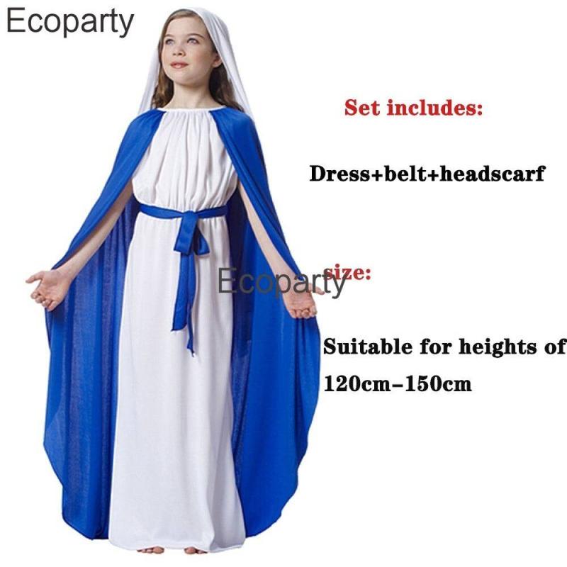 Trang Phục Hóa Trang Halloween Cho Trẻ Em Người Lớn, Chúa Giêsu Kitô, Đức Mẹ Đồng Trinh Mary, Cho Nam Và Nữ, Áo Choàng Chúa Giêsu, Bộ Đồng Phục, Trang Phục Dự Tiệc Purim 3