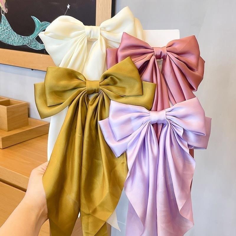 Jepit Rambut Pita Besar Elegan Panjang Pita Panjang Rambut Fashion Accesories Wanita Gaya Korea Vintage Dewasa Lucu Bahan Satin Lembut Jepit Rambut Pita Besar Elegan Panjang Pita Panjang Rambut Fashion Accesories Wanita Gaya Korea Vintage Dewasa Lucu Bahan Satin Lembut