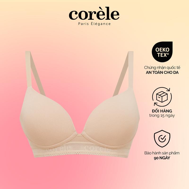 Áo ngực sợi tre Corèle mút mỏng nhẹ, không gọng không hằn ngấn, bản lưng lớn chữ U che khuyết điểm, chuẩn an toàn quốc tế từ Corèle Pháp- 30138A Bra Áo Ngực Nữ Women