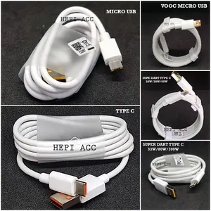 KABEL DATA ORIGINAL ASLI SUPER DART SUPERDART MICRO USB TYPE C TEPSI 18W 20W 30W 33W 65W 80W 100W 18 20 30 33 65 80 100 watt vooc fast charging