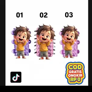 Sticker Lucu kartun Animasi 3D berbagai model Termurah