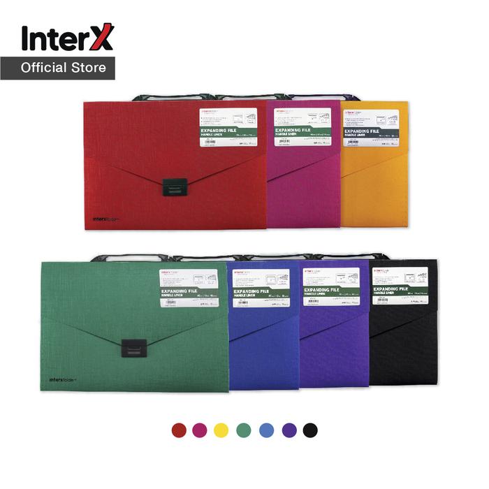 Promo InterX Folder Expanding File Handle Linen Series / Map Harmonika ...