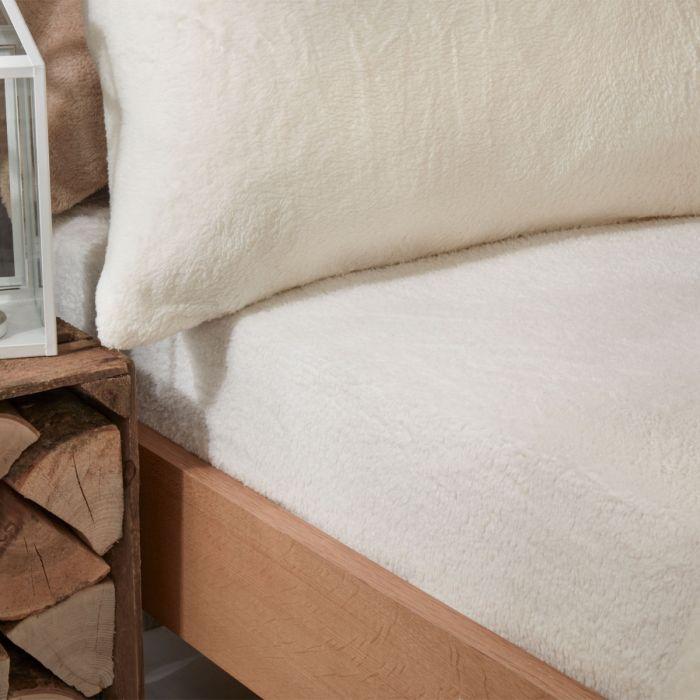 Brentfords Teddy Fleece Fitted Sheet - Cream 1