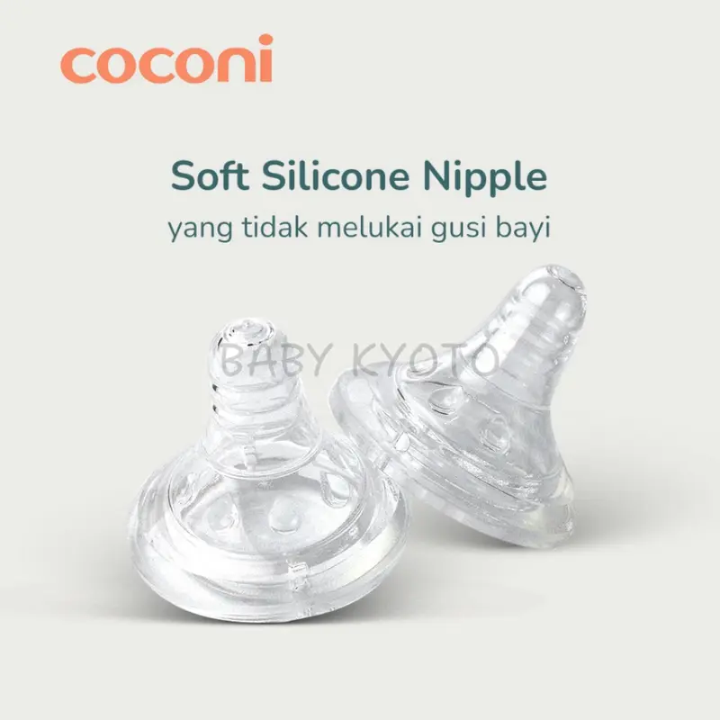 BK Coconi Dot Bayi Wide Neck Baby Bottle Teat Replacement 2 Pcs Wideneck Peristaltic Leher Lebar 1