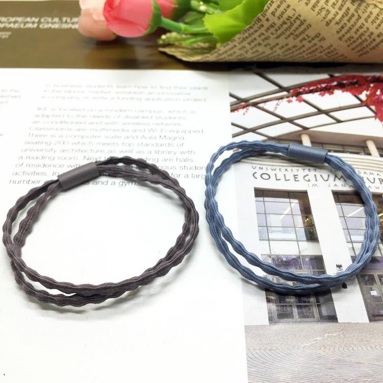 Product Introduction of High Elastic Double Strand Hair Rope Hair Elastic Band Hair Ring Base Base Head Rope Yiwu Small Jewelry Accessories 7