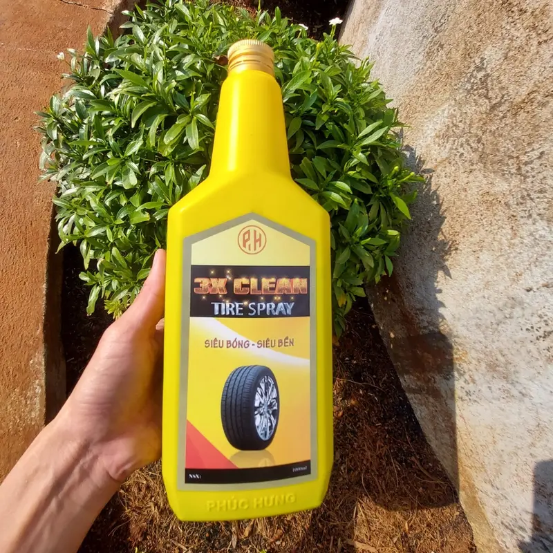 DUNG DỊCH BẢO DƯỠNG LỐP XE LÀM ĐEN VỎ XE 3X CLEAN 1000ml. SIÊU BÓNG duong bong 5