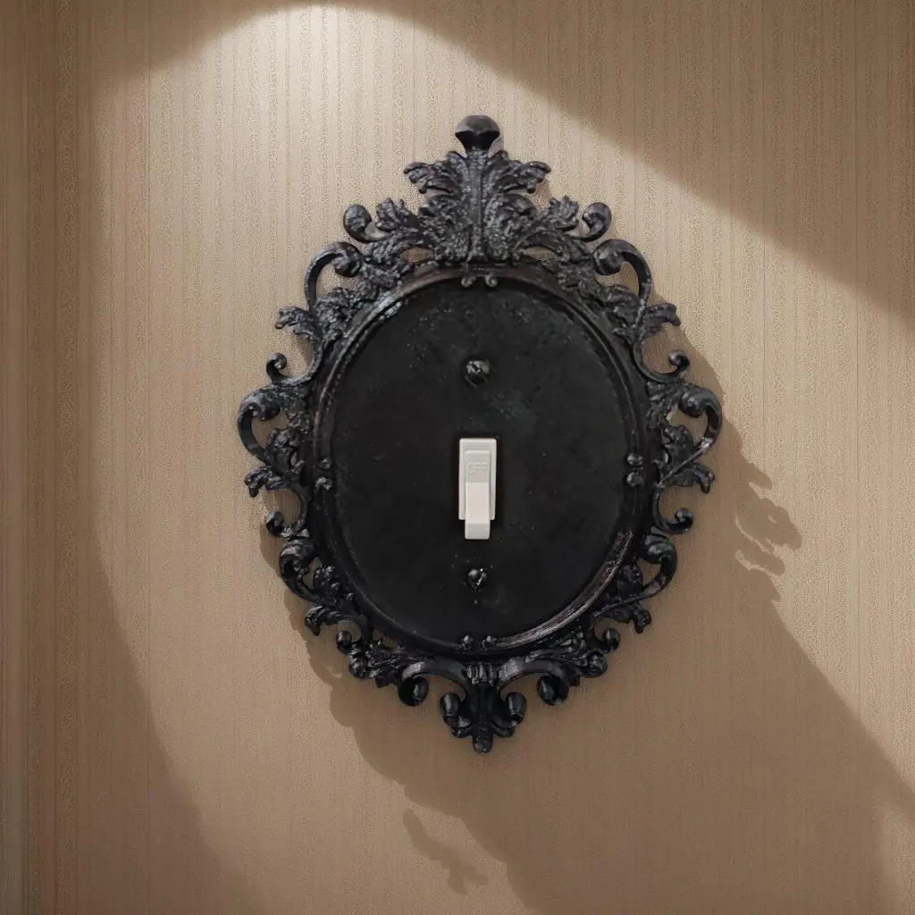 Gothic Style Wall Switch Cover, 1 Count Classic Vintage Design Switch Panel, Wall Switch Decoration for Home and Office, Wall Switch Decorative Accessories