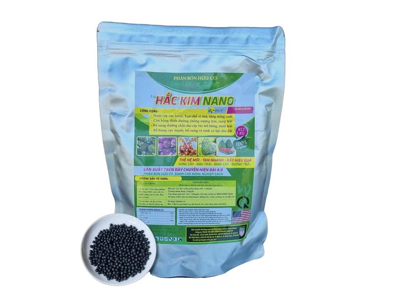 [Phát Triển Nhanh, Bật Chồi Mạnh] Gói 1kg HẮC KIM NANO Phân Bón Hữu Cơ Vi Sinh Cho Đất Trồng kết hợp Vi Lượng