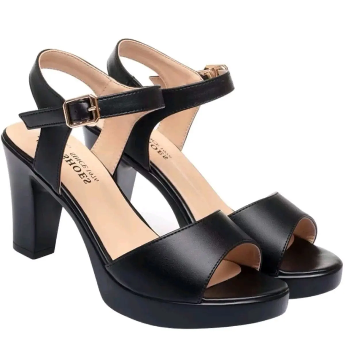 Dép nữ cao gót Giày sandan gót vuông bản 7f Shoes DéP