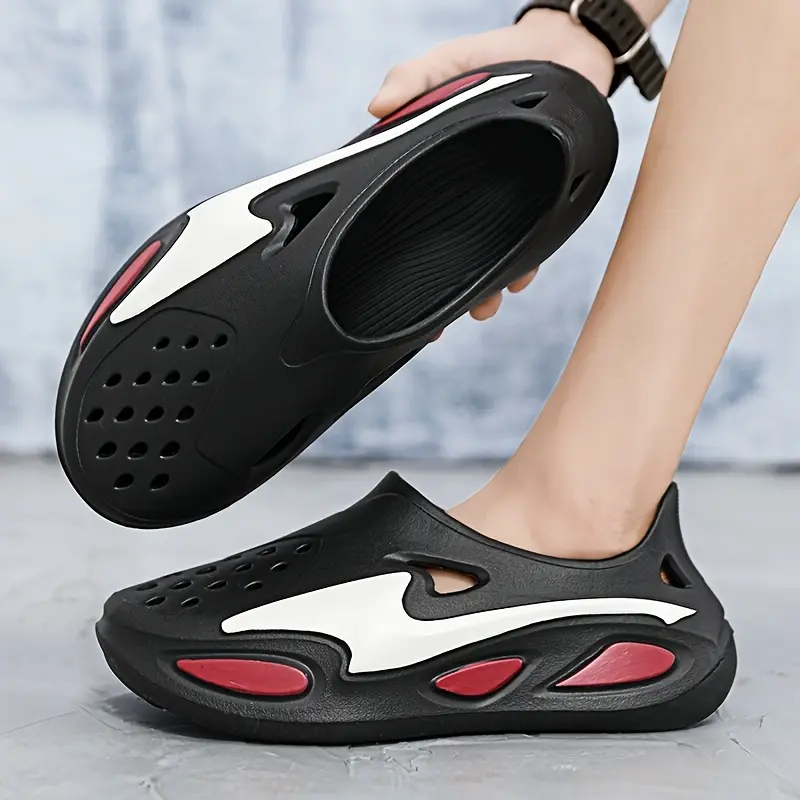 Men's Clogs, Slip-On Closed-Toe Sandals, Soft Sole Walking Shoes, Outdoor Garden Beach Slippers 4