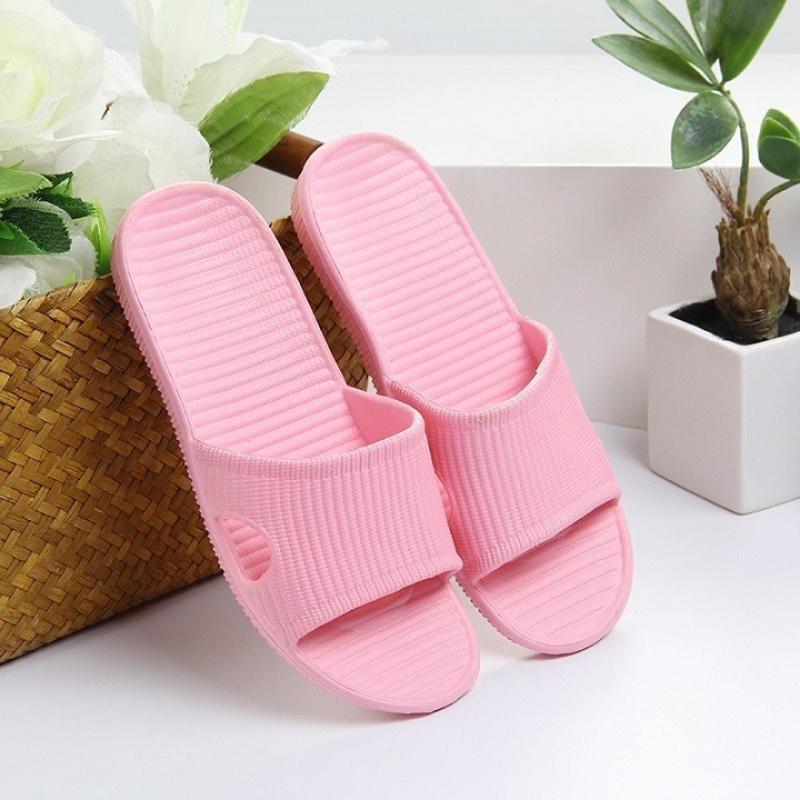 Dép đi trong nhà siêu nhẹ nhựa nguyên khối dép lê xốp mang đi trong nhà tắm văn phòng chống trơn trượt nam nữ đủ size D5 Slipper DéP Cao Su Đế Bằng 5