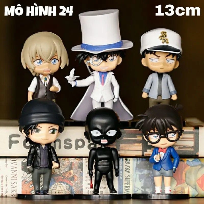 . comBO 6 EM] Set mô hình nhân vật anime Thám tử lừng danh conan kudo shinichi haibara hattori kid kaito akai shuichi 0