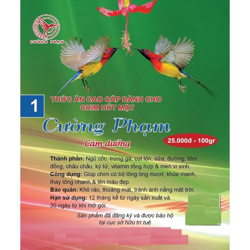 Cám chim hút mật Cường Phạm Cám số 0 số 1 số 2 - khối lượng 100g