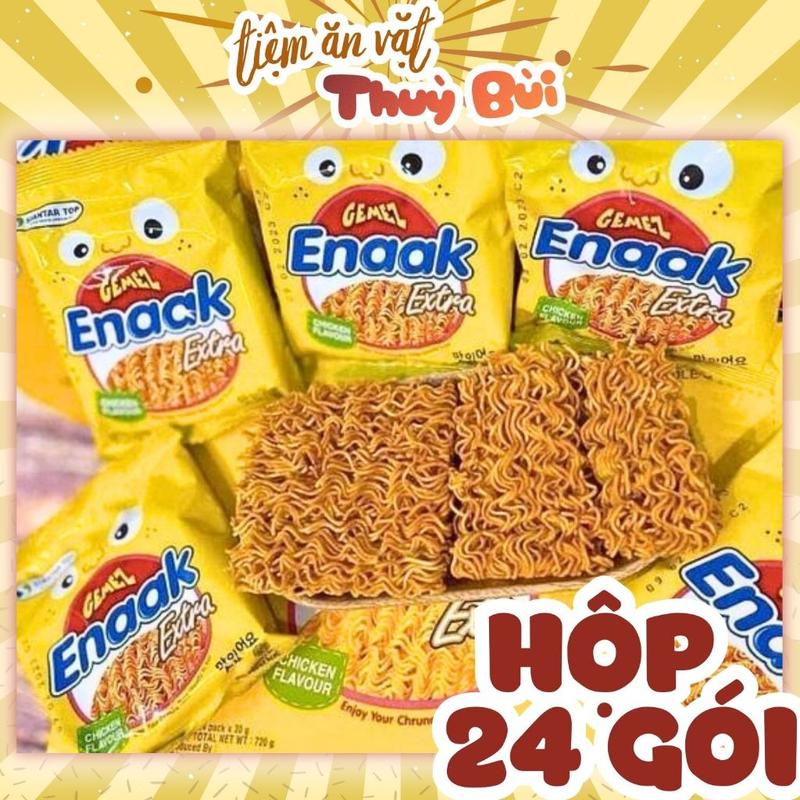  Thùng 24 Snack Mì Enaak Indonesia Mì Trẻ Em Ăn Liền Vị Gà Truyền Thống 30G Đồ ăn vặt 
