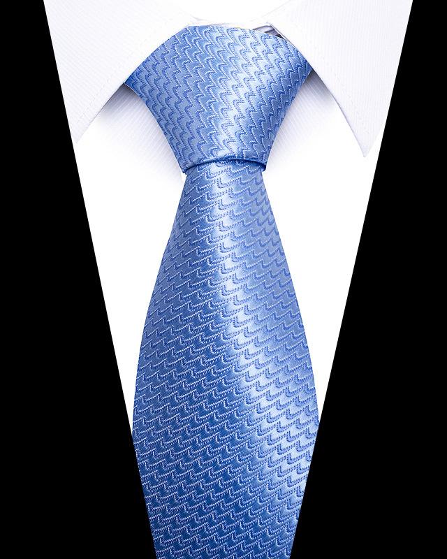 Product Introduction of 58 Styles High-quality Wedding Ties for Men Fashion New Style Blue Strip Print Neckties Daily Office Apparel Accessories Gift for Man 14