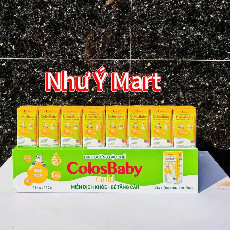 vitadairy-(thùng 48 hộp 110ml )Sữa pha sẵn COLOSBABY gold/iq cho bé 3