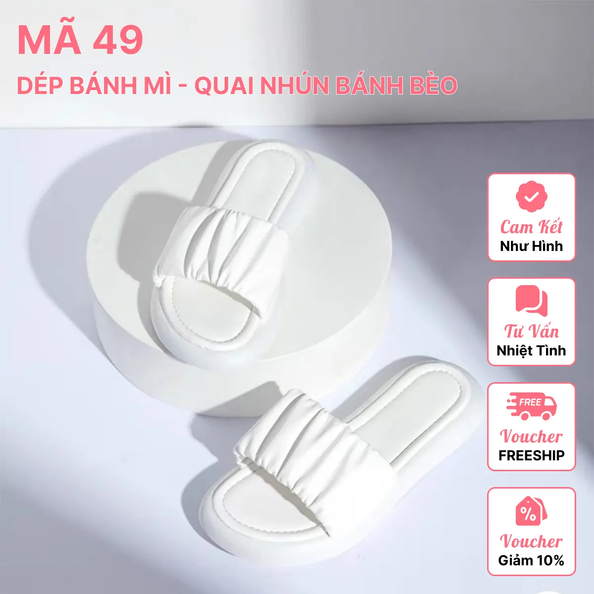 Mã 49 - Dép Xinh quai ngang nhún cực xinh, diện đồ dạo phố siêu đẹp DéP Nữ Shoes GiàY