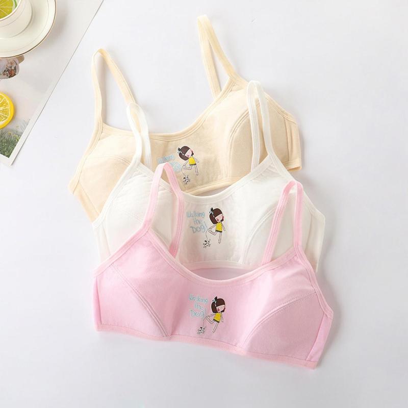 Áo Ngực Không Dây, Chất Liệu Cotton Nguyên Chất, Thiết Kế Dễ Thương, Loại Áo Vest, Thích Hợp Cho Thời Thanh Xuân, Áo Ống Ngực, Áo Ngực Đồng Phục, Dành Cho Bé Gái, Học Sinh, Thanh Thiếu Niên Và Trẻ Em, Áo Ngực, Không Dây 0