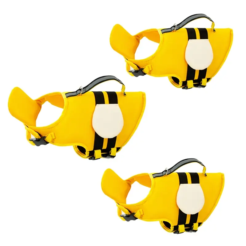 Dog Life Jacket Pet Vest Dog Swimsuit Big Dog Collar Harness Pet Dog Swimming Summer Swimwear Clothes Cute Bee Pet