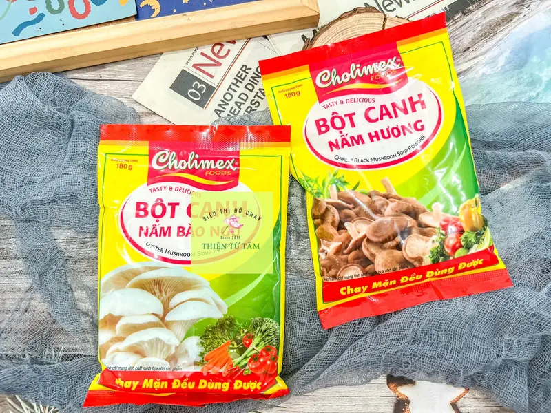 Bột Canh Nấm Hương Vị Ngọt Ngào Từ Nấm Hương Và Nấm Bào Ngư 180G 0