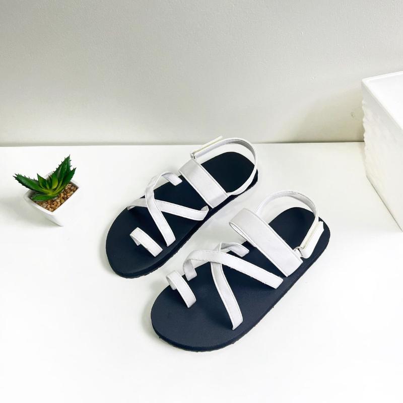 Giày sanal nữ xỏ ngón quai chéo A112 đế bệt, sandal nữ đi học đi chơi, big size 34-42, SANDAL THỜI TRANG