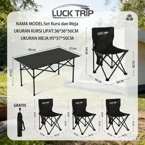 Meja Kursi Lipat Camping Set – Ringan Kuat Portable untuk Piknik, Mancing & Outdoor