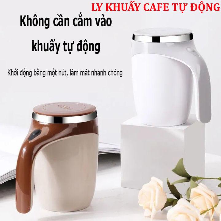 Cốc Tự Khuấy Pha Đồ Uống Tự Động Giữ Nhiệt Đa Năng - Pha Cafe , Trà - Cốc Cafe giữ nhiệt - Ly pha sữa , ngũ cốc , cà phê inox 304 cao cấp dung tích 380ml
