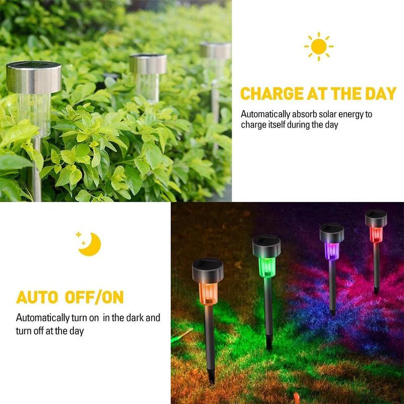 Solar Powered Outdoor Light, Waterproof LED Garden Light, Automatic on/Off LED Ground Inserted Light, Outdoor Decorative Light for Yard & Terrace 3