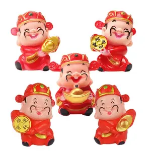 MINIATUR FIGURE DEWA REJEKI KEBERUNTUNGAN CHAI SEN/HIASAN KUE EDISI IMLEK FIGURE CAISEN CNY