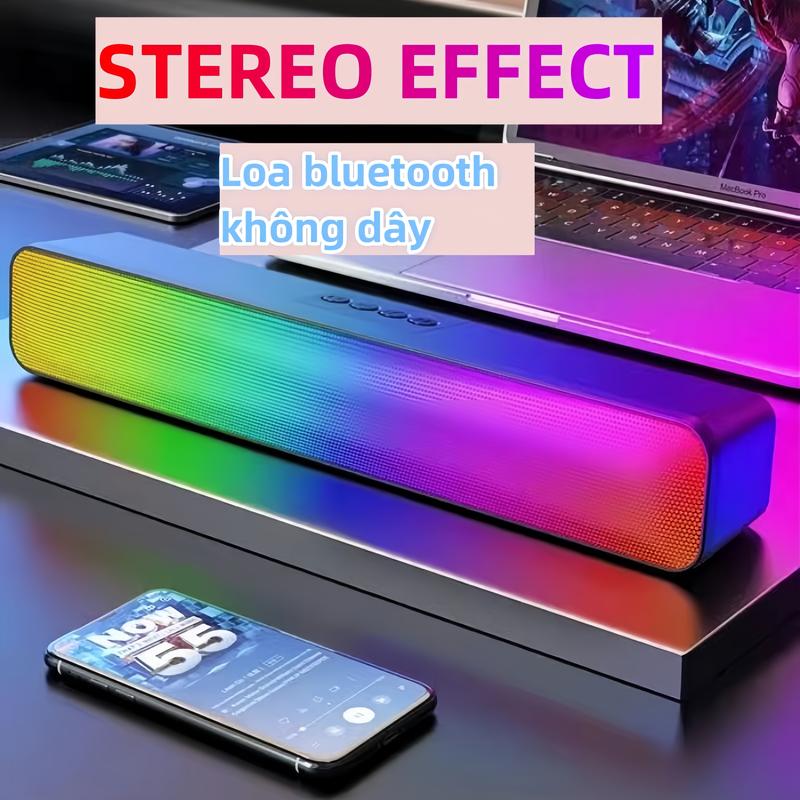 Âm thanh vòm 3D loa bluetooth công suất cao với đèn LED RGB Kết nối nhạc 1600mAh với máy tính / máy tính xách tay / điện thoại di động / loa bluetooth nhạc ipad Củ Loa Nghe Nhạc