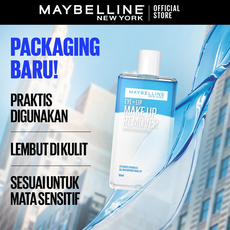 Maybelline Lip & Eye Makeup Remover - 70 ml & 150 ml (Dengan Formula Lembut Untuk Make Up Waterproof) 4