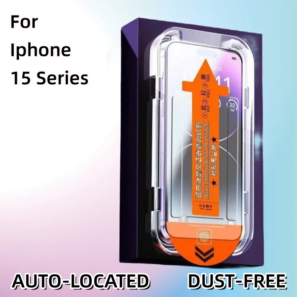 For IPhone 15 14 13 12 Tempered Glass Screen Protector 11 XR XS X Clean Phone Mounting Kit Eliminates Explosions